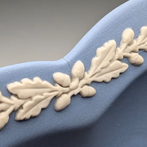 Vintage British Wedgwood Jasperware dish pair in pale blue